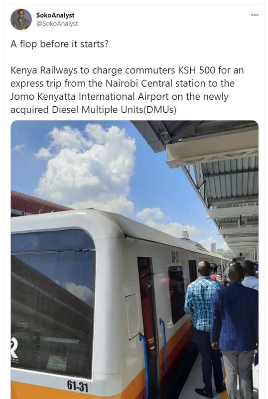 Sokoanalyst sokoanalyst flop before it starts? kenya railways to charge commuter