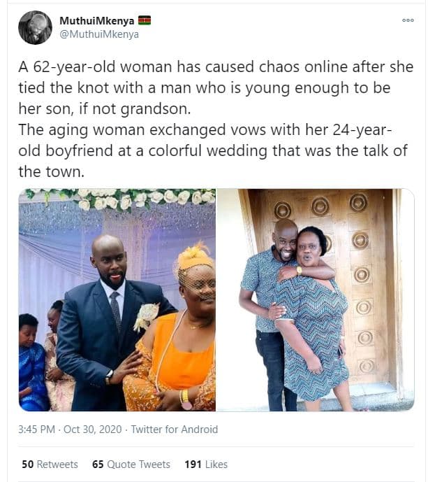 Muthuimkenya muthuimkenya 62yearold woman has caused chaos online after she tied