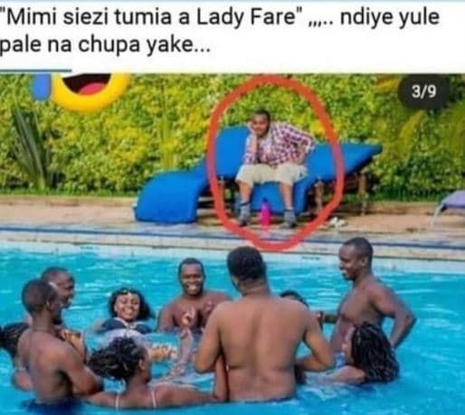 Mimi siezi tumia a lady fare' pale , na chupa yake. ndiye yule 39
