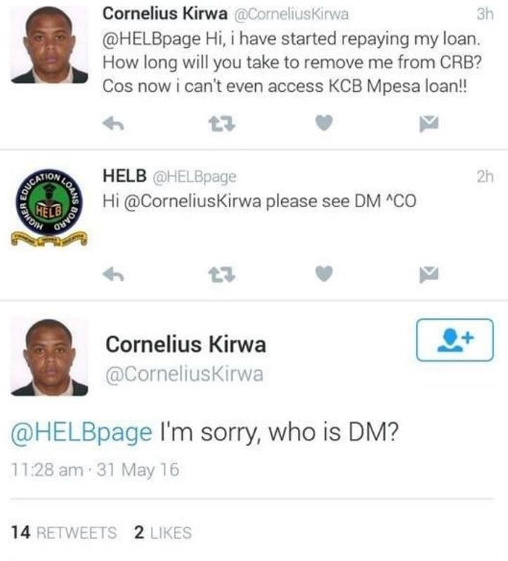 Cornelius kirwa corneliuskirwa 3h helbpage hi have started repaying my loan. how