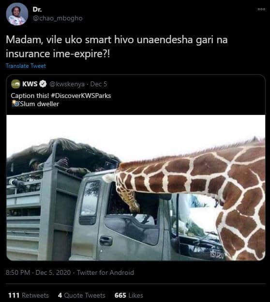 Dr chao_mbogho madam vile uko smart hivo unaendesha gari na insurance imeexpire?