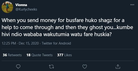 Vionna kurlycheeks when you send money for busfare huko shagz for a help to come