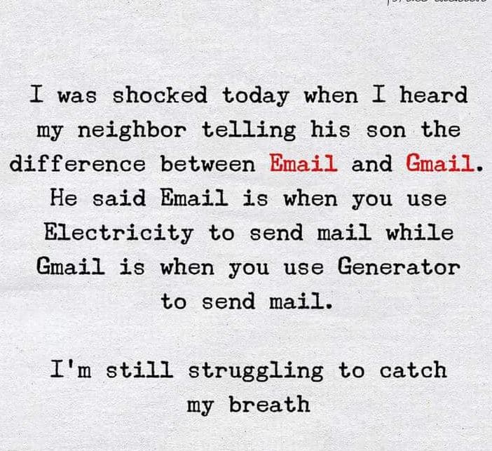 I was shocked today when i heard my neighbor telling his son the difference betw