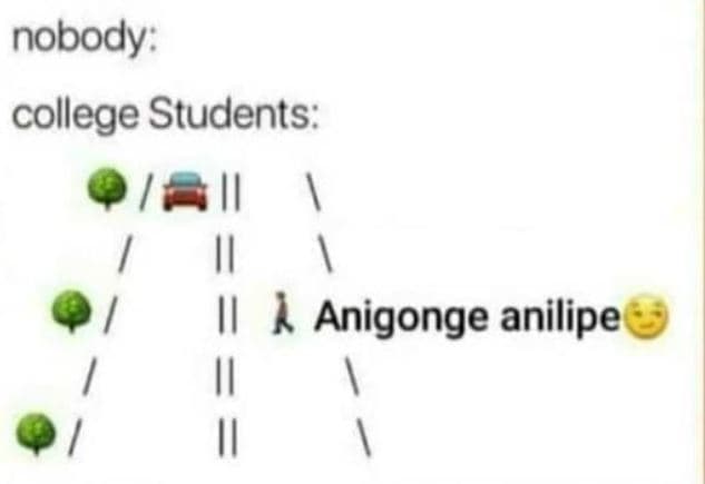 Nobody college students anigonge anilipe