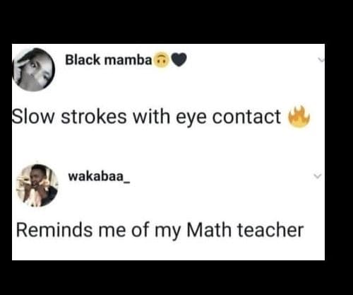 Black mamba slow strokes with eye contact wakabaa reminds me of my math teacher