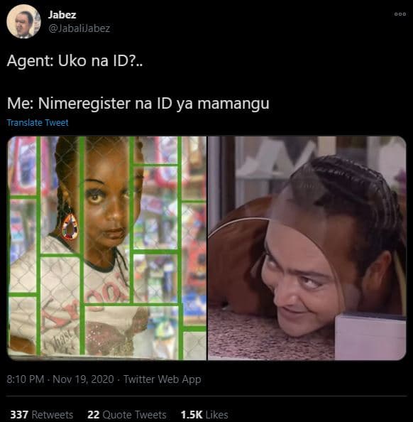 Jabez jabalijabez agent uko na id?. me nimeregister na id ya mamangu translate t