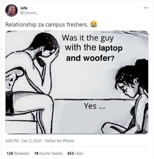 Jefa limorio_ relationship za campus freshers. was it the guy with the laptop an