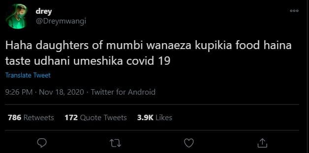 Drey dreymwangi haha daughters of mumbi wanaeza kupikia food haina taste udhani