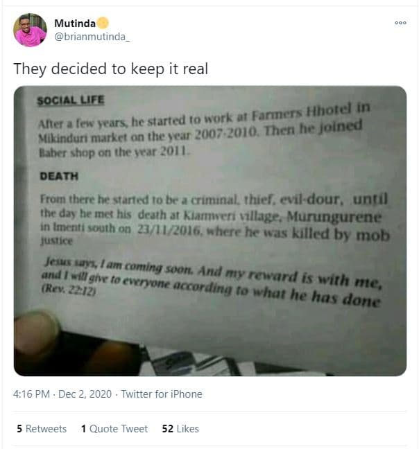 Mutinda brianmutinda they decided to keep it real social life he started t0 work