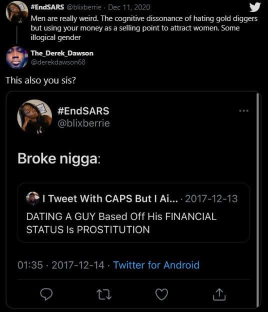 Endsars blixberrie dec 11, men are really weird. the cognitive dissonance of hat