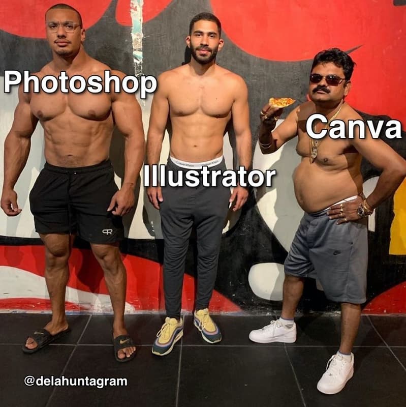 Photoshop canva illustrator 'delahuntagram