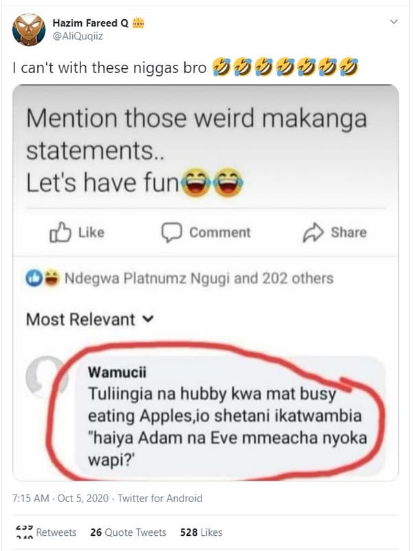 Hazim fareed q aliquqiiz can't with these niggas bro 9u9u219 mention those weird