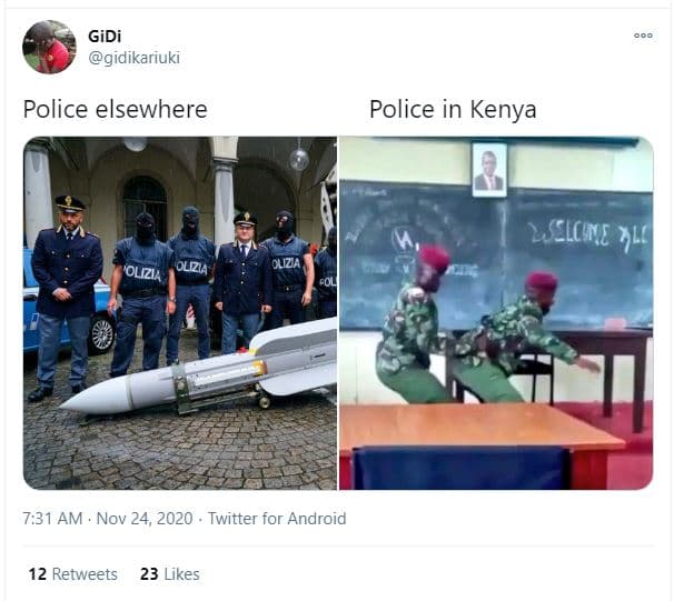 Gidi gidikariuki police elsewhere police in kenya siwe 9u 'olizia olizia miiza 7