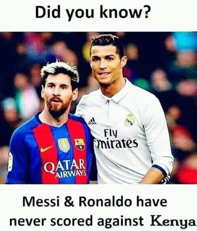 Did you know? fly mirates qaiar airways messi ronaldo have never scored against