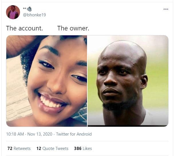 Bhonke19 the account. the owner. 10.18 am nov 13, twitter for android 72 retweet