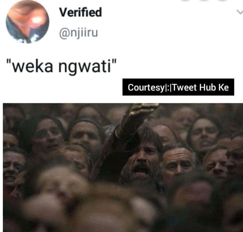 Verified njiiru weka ngwati' courtesyltweet hub ke