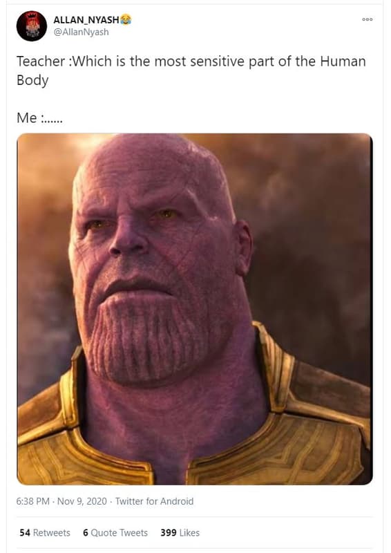 Allan_nyash allannyash teacher which is the most sensitive part of the human bod