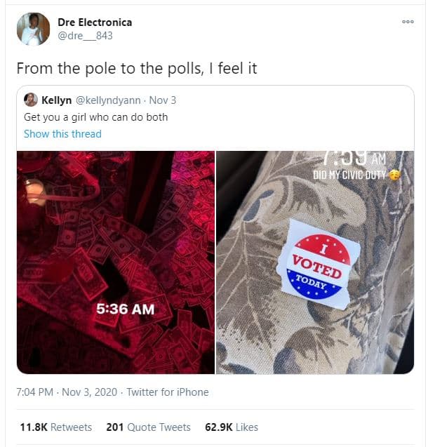 Dre electronica dre 843 from the pole to the polls, feel it kellyn kellyndyann n