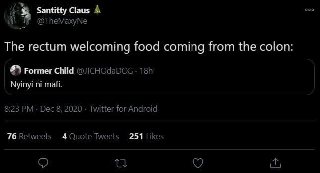 Santitty claus themaxyne the rectum welcoming food coming from the colon former