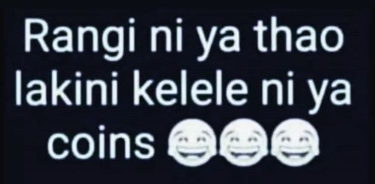 Rangi ni ya thao lakini kelele ni ya coins