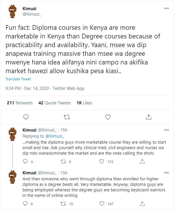 Kimuzi kimuzi_ fun fact diploma courses in kenya are more marketable in kenya th
