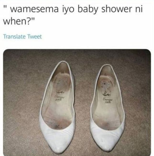 Wamesema iyo baby shower ni when? translate tweet