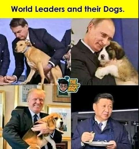 World leaders and their dogs. bro