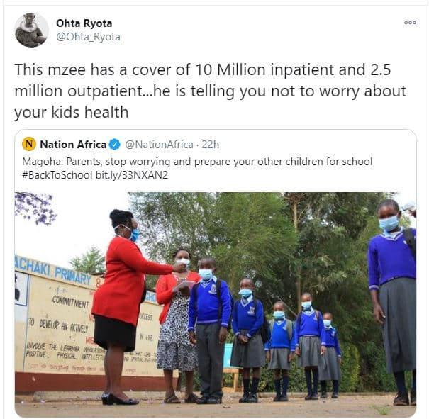 Ohta ryota ohta_ryota this mzee has a cover of 10 million inpatient and 2.5 mill