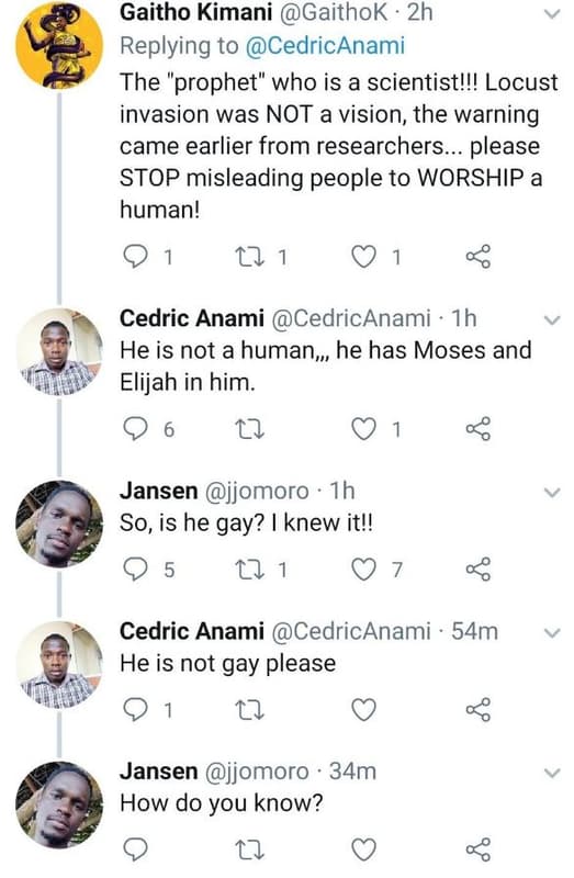 Gaitho kimani gaithok 2h replying to cedricanami the prophet' who is a scientist