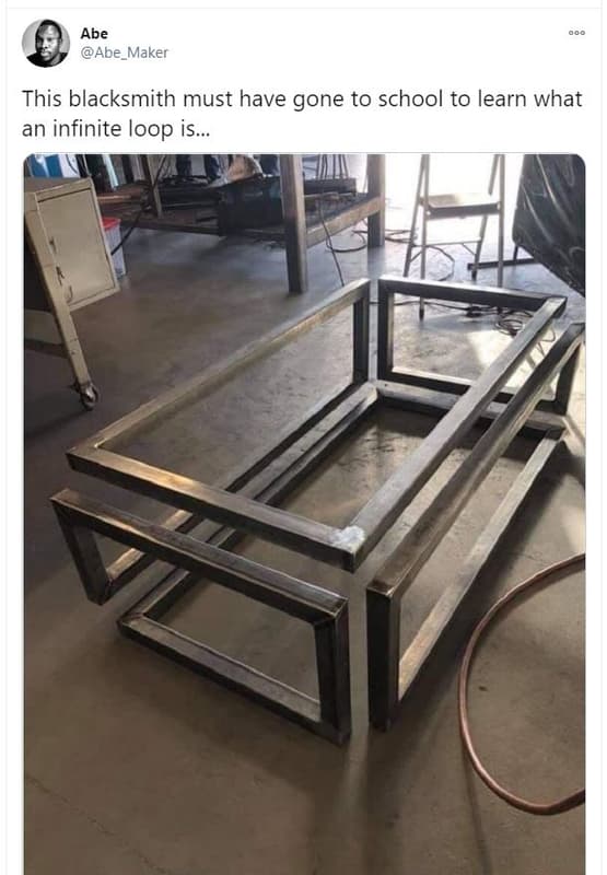 Abe abe_maker this blacksmith must have gone to school to learn what an infinite