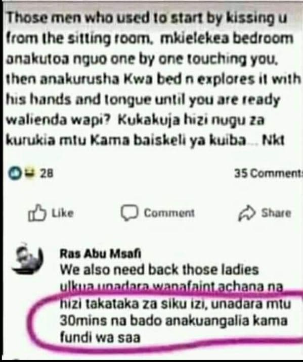 Those men who uscd 0 slart by kissing u irom ihe sılling room mkelekes bedroom a