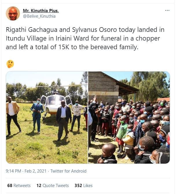 Mr kinuthia pius belive_kinuthia rigathi gachagua and sylvanus osoro today lande