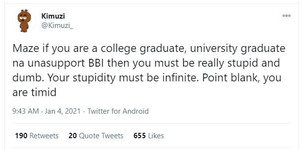 Kimuzi kimuzi_ maze if you are a college graduate university graduate na unasupp