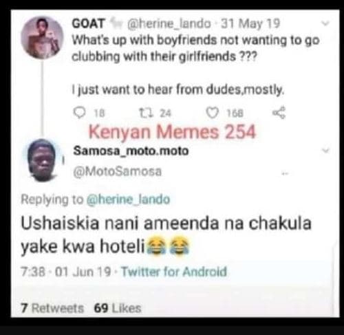 Goat herine_lando 31 may 19 whats up with boytriends not wanting t0 g0 clubbing