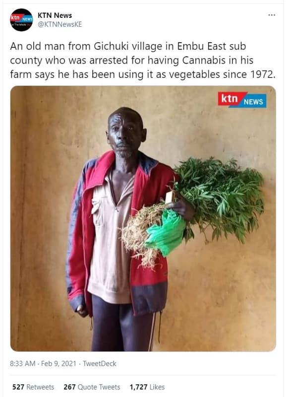 Ktn news ktnnewske an old man from gichuki village in embu east sub county who w