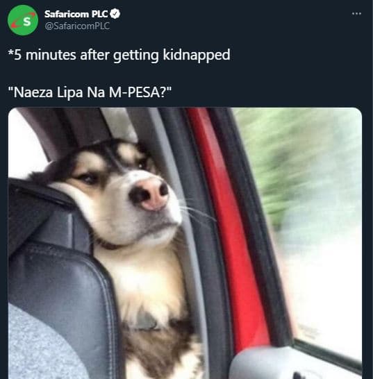 Safaricom plc safaricomplc 5 minutes after getting kidnapped naeza lipa na mpesa