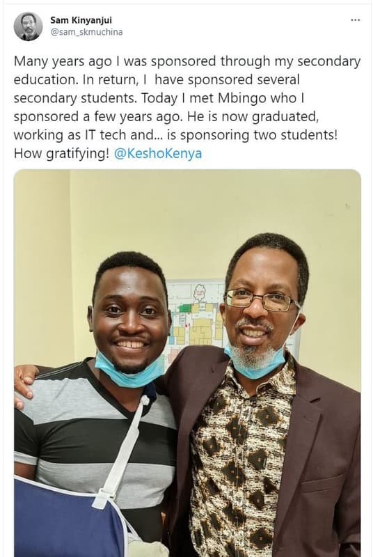 Sam kinyanjui sam_skmuchina many years ago was sponsored through my secondary ed