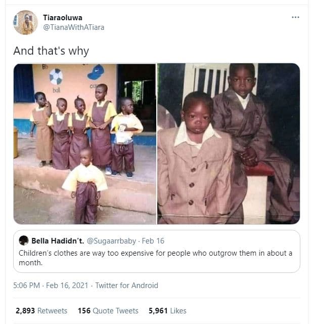 Tiaraoluwa tianawithatiara and that's why bella hadidn't. sugaarrbaby feb 16 chi