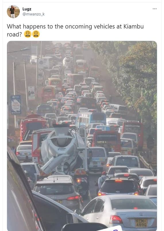Lugz mwanzo_k what happens to the oncoming vehicles at kiambu road? ke 480