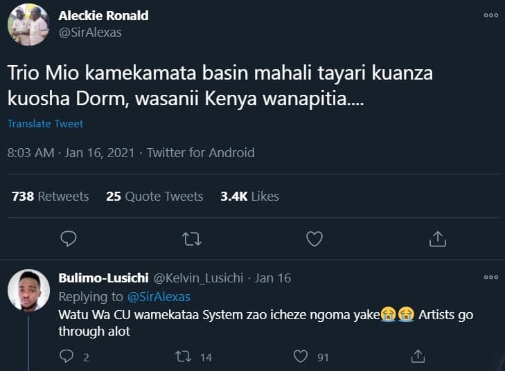 Aleckie ronald siralexas 000 trio mio kamekamata basin mahali tayari kuanza kuos