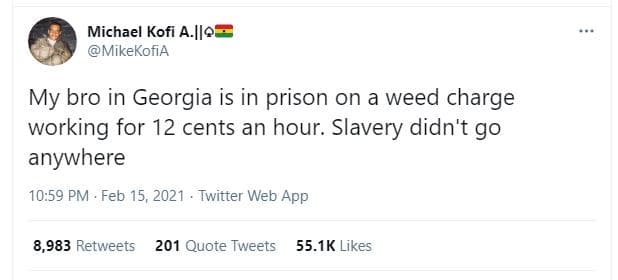 Michael kofi a.ll? mikekofia my bro in georgia is in prison on a weed charge wor