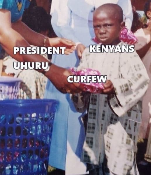 President kenyans uhuru curfew