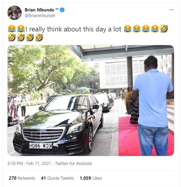 Brian mbunde brianmbunde really think about this day a lot à22 h086 m2h 5,18 pm