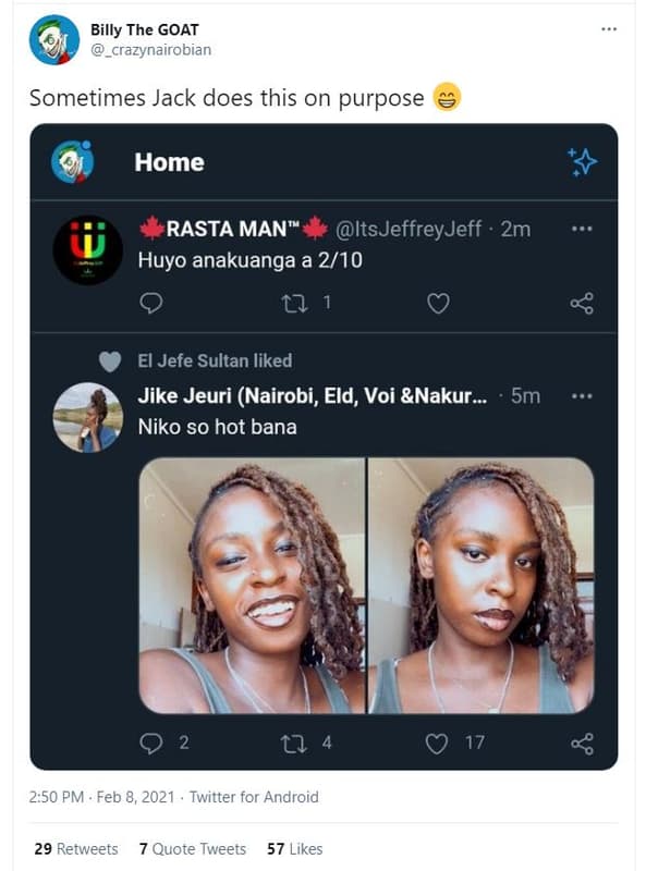 Billy the goat crazynairobian sometimes jack does this on purpose home rasta man