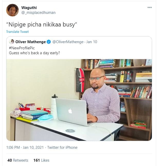Waguthi misplacedhuman nipige picha nikikaa busy translate tweet oliver mathenge