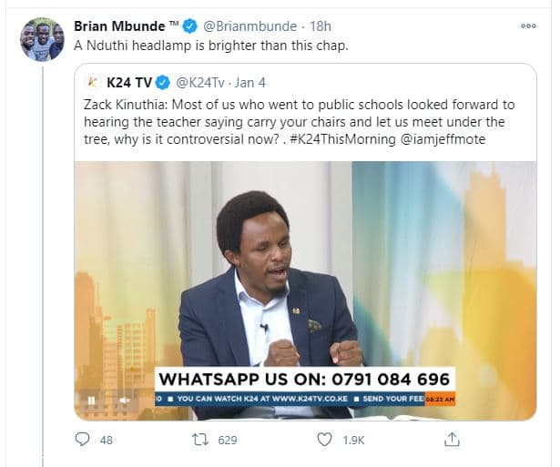 Brian mbunde brianmbunde 18h 4 nduthi headlamp is brighter than this chap. k24 t