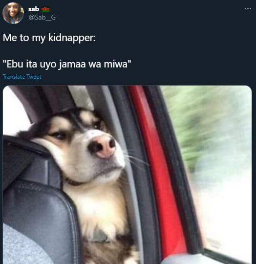 Sab sab_ me to my kidnapper ebu ita uyo jamaa wa miwa translate tweet