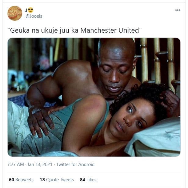 Jooels 'geuka na ukuje juu ka manchester united 7.27 am jan 13, twitter for andr