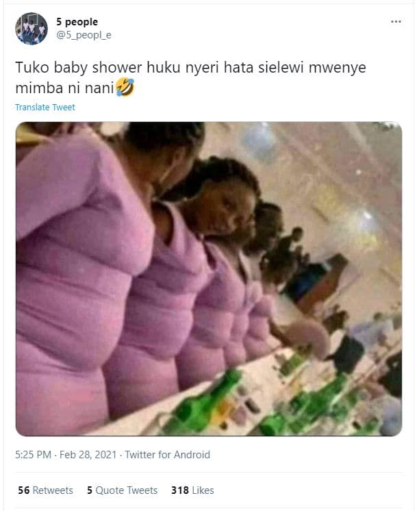 5 people 5_peopl tuko baby shower huku nyeri hata sielewi mwenye mimba ni nani t
