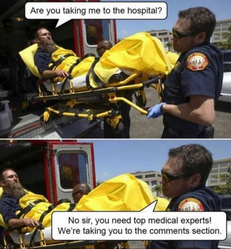 Are you taking me to the hospital? no sir you need top medical experts! we're ta